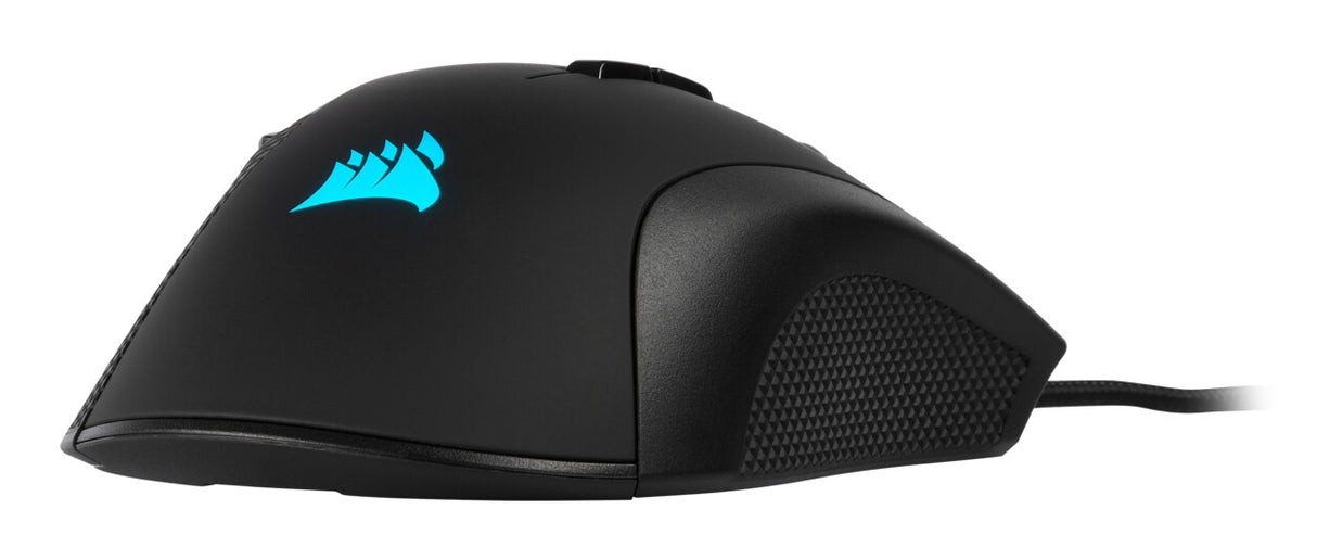 Souris de jeu légère Corsair Ironclaw RGB FPS/MOBA, forme profilée, commutateurs Omron, 18 000 DPI, 7 boutons programmables