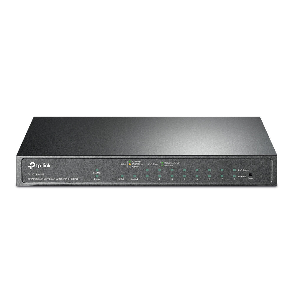 TP-LINK (TL-SG1210MPE) Switch intelligent Gigabit Easy 10 ports avec 8 ports POE+, 9 ports RJ45 et 1 port combo SFP/RJ45