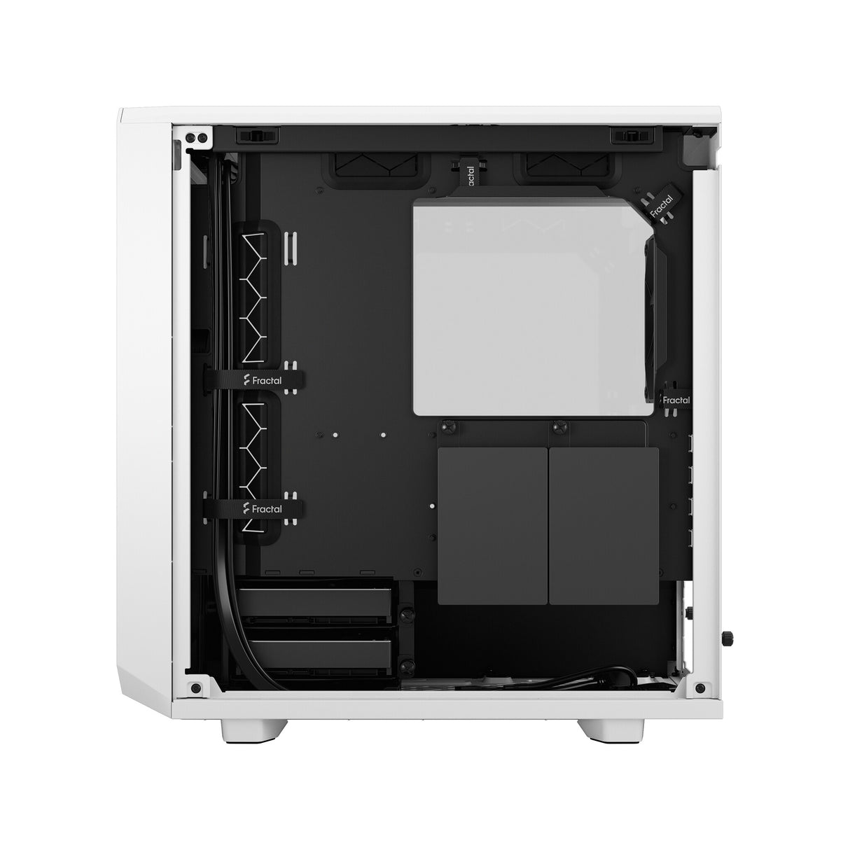 Fractal Design Meshify 2 Mini (White TG) Estuche para juegos con ventana de vidrio transparente, Micro ATX, malla angular, USB-C, GPU de 331 mm y soporte para radiador de 280 mm