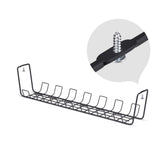 StarTech.com Under Desk Cable Management Tray, 24" Long, Metal Basket Style Cable Organizer, Screw-On Installation, Power Bar Holder, Metal, Black, TAA-Compliant