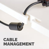 Fellowes Computer Monitor Stand with 3 Height Adjustments - Standard Monitor Riser with Cable Management - Ergonomic Adjustable Monitor Stand for Computers - Max Weight 27KG/Max Size 21" - Platinum