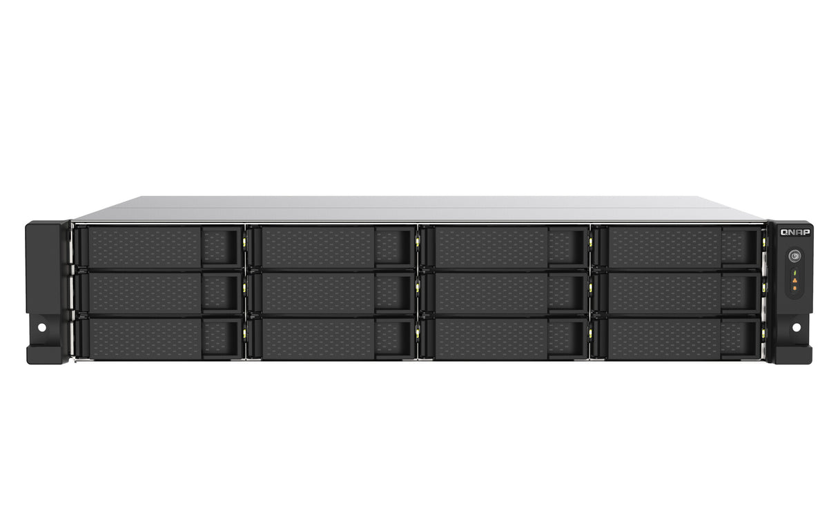 QNAP TS-1273AU-RP-8G NAS/storage server Rack (2U) Ryzen Embedded V1500B 8 GB DDR4 0 TB QNAP QTS Aluminium, Black