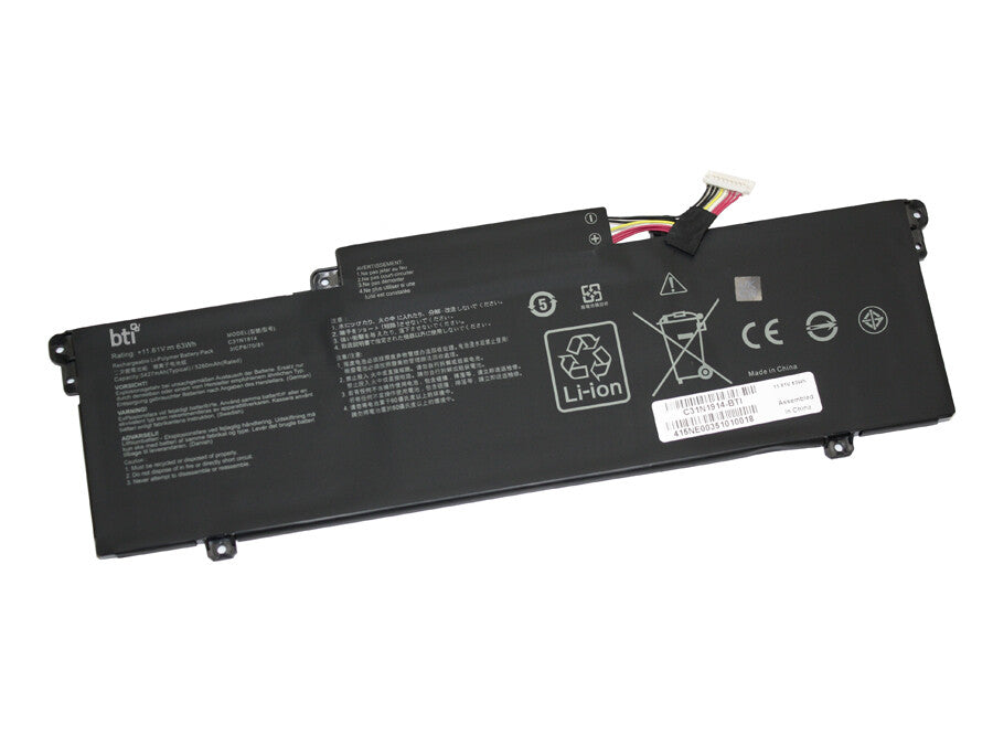 BTI 0B200-03730100 compatible 63Wh 3-cell battery for ASUS ZENBOOK 14 E410 E510 L410 ZENBOOK 14