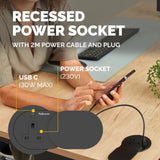 Fellowes Power Spot with 1 Power Socket & 1 USB-C Port Black
