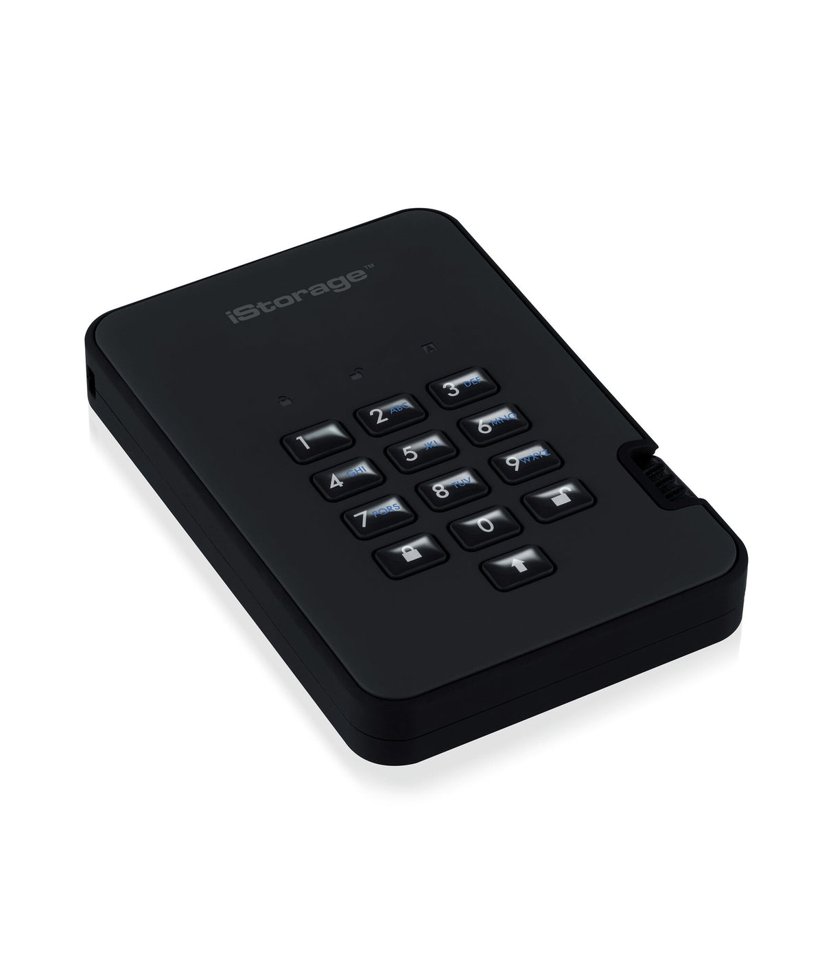 iStorage diskAshur2 256-bit 1TB USB 3.2 secure encrypted hard drive - Black IS-DA2-256-1000-B