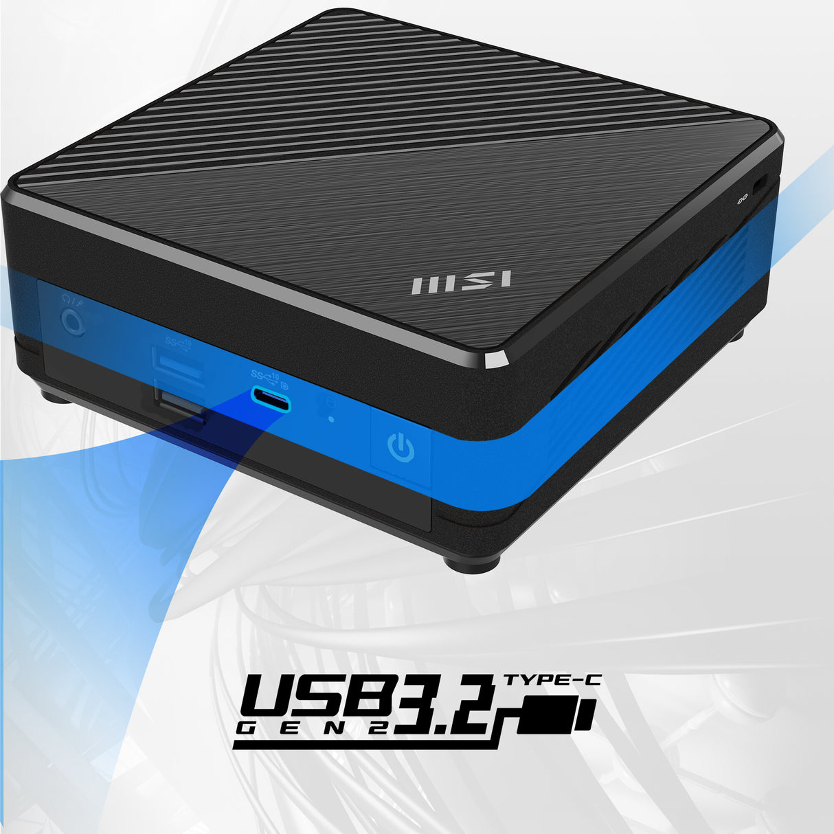 MSI Cubi N ADL Intel N100 Desktop PC, NUC, SFF, Mini Computer, HTPC, (4GB RAM, 128GB SSD, Windows 11 PRO), UHD Graphics/Type C/HDMI/DisplayPort/Dual LAN/WiFi 5/BT 5.1/VESA