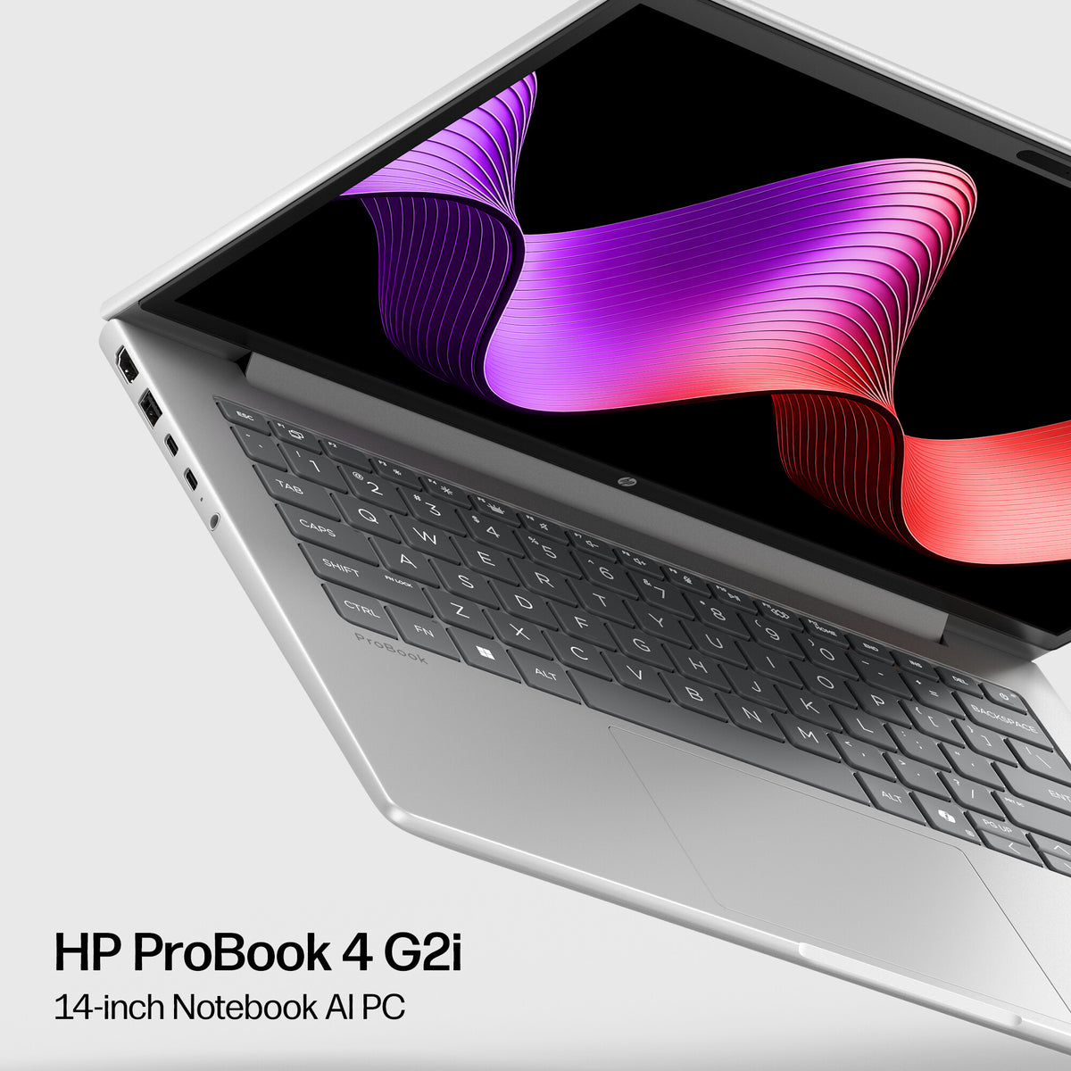 HP ProBook 4 G2i 14 AI PC Intel Core 5 320 Laptop 35.6 cm (14") WUXGA 16 GB DDR5-SDRAM 512 GB SSD Wi-Fi 6E (802.11ax) Windows 11 Pro Silver