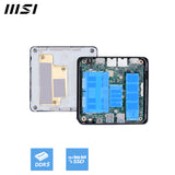 MSI Cubi NUC AI 1UMG Intel Core Ultra 5 125H , Barebone, NUC, SFF, Mini Computer, HTPC, (NO RAM, NO Storage, NO OS), Intel Graphics/DDR5/Dual ThunderBolt 4/Dual HDMI/Dual LAN/WiFi 6E/BT 5.3/VESA