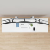 StarTech.com Six-Monitor Desk Mount with Crossbar, Up To 32-inch Computer Screens, Max 17.6lb (8kg) each, Dual Column, C-clamp/Grommet, Height Adjustable