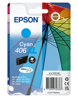 Epson Singlepack Cyan 406XL Umbrella DURABrite Ultra Ink