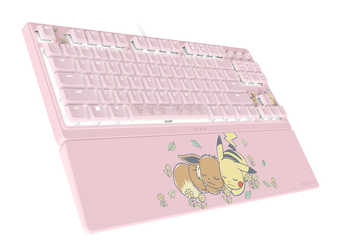 Razer Ornata V3 Tenkeyless – Pikachu & Eevee Edition keyboard Gaming USB Pink