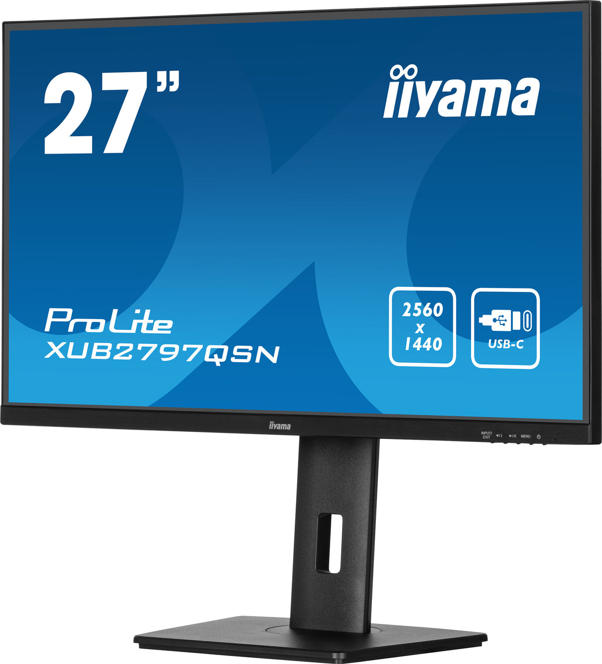 iiyama ProLite XUB2797QSN-B1 computer monitor 68.6 cm (27") 2560 x 1440 pixels Wide Quad HD LED Black