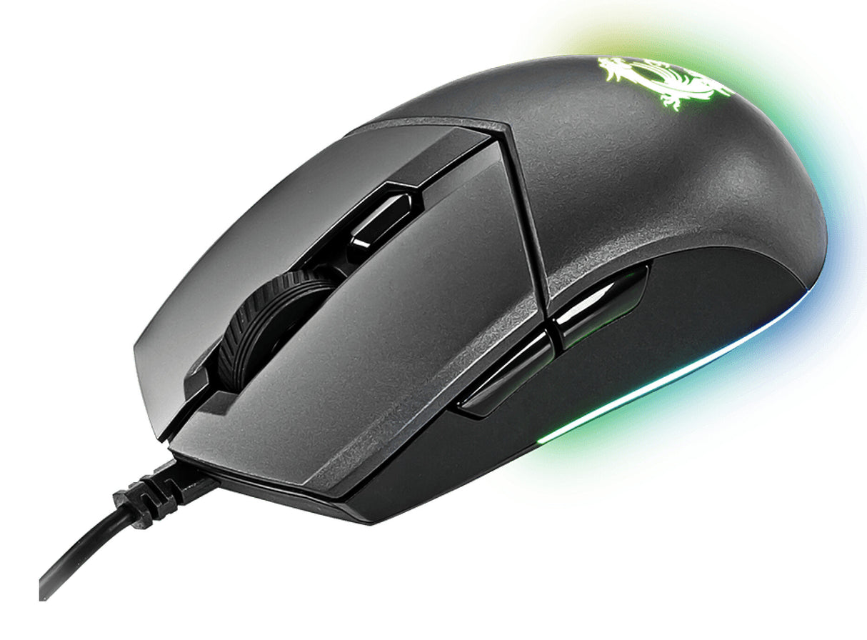 MSI CLUTCH GM11 WHITE Gaming Mouse '2-Zone RGB, upto 5000 DPI, 6 Programmable button, Symmetrical design, OMRON Switches, Center'