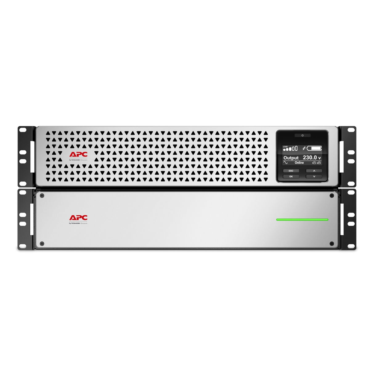 APC Smart-UPS On-Line, 3kVA, Lithium-ion, Rackmount 4U, 230V, 6x C13+2x C19 IEC outlets, SmartSlot, Extended long runtime, Rail kit included