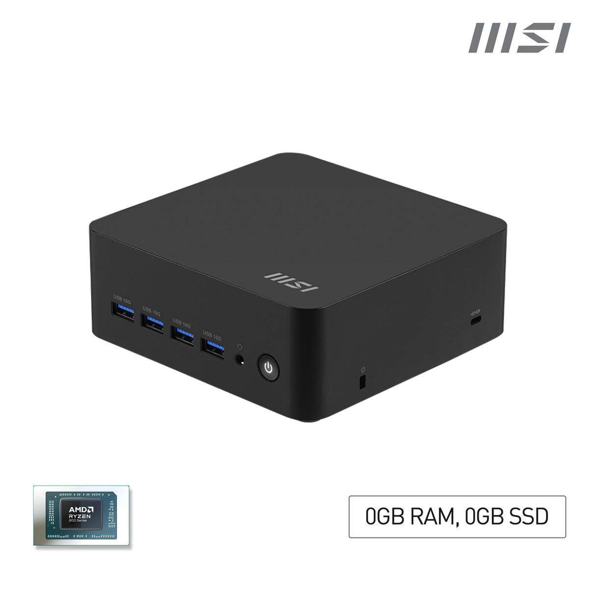 MSI Cubi Z AI 8M AMD Ryzen 7 8845HS Barebone, NUC, USFF, Mini Computer, HTPC (NO RAM, NO Storage, NO OS), AMD Radeon Graphics/DDR5/Dual ThunderBolt 4/Dual HDMI/Dual LAN/WiFi 6E/BT 5.3/VESA