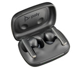 HP Poly Voyager Free 60 UC Carbon Black Earbuds +BT700 USB-C Adapter +Basic Charge Case