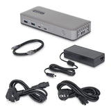 StarTech.com Dual-Monitor USB-C Docking Station, HDMI, 4K 60Hz, 100W Laptop Charging, 1GbE, Driverless, Multi-Monitor Dock For Windows