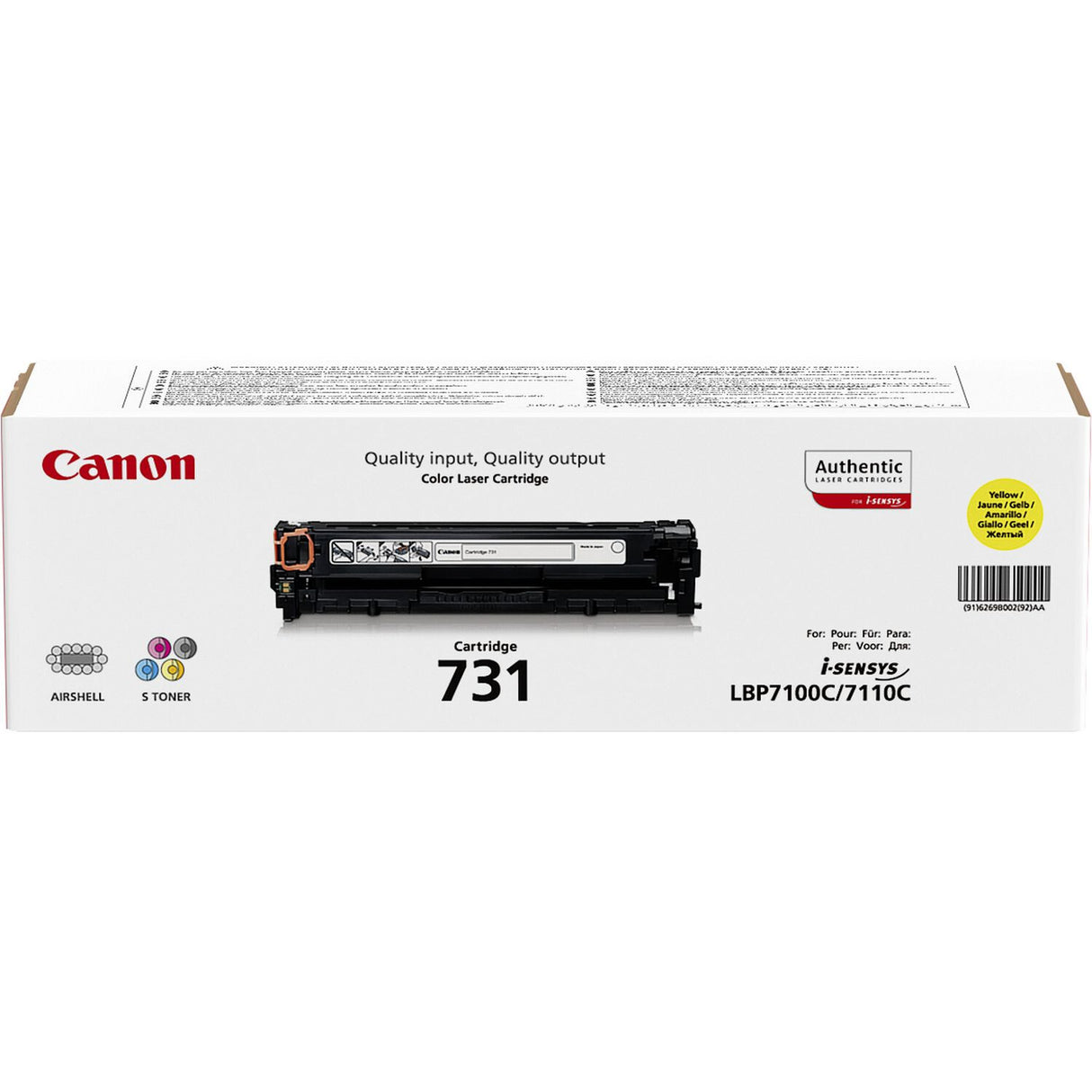 Canon 731 toner cartridge 1 pc(s) Original Yellow