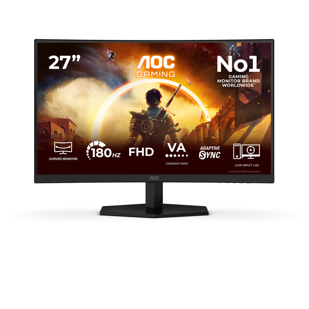 AOC G4 27" IPS FHD 180Hz computer monitor 68.6 cm (27") 1920 x 1080 pixels Full HD LCD Black, Red