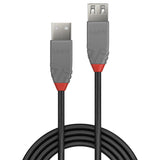 Lindy 0.2m USB 2.0 Type A Extension Cable, Anthra Line