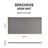 Fellowes Computer Desk Mat with Non-Slip Base Breyta Desk Mat with Antibacterial Protection Grey