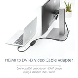 StarTech.com 8in HDMI to DVI-D Video Cable Adapter - HDMI Male to DVI Female