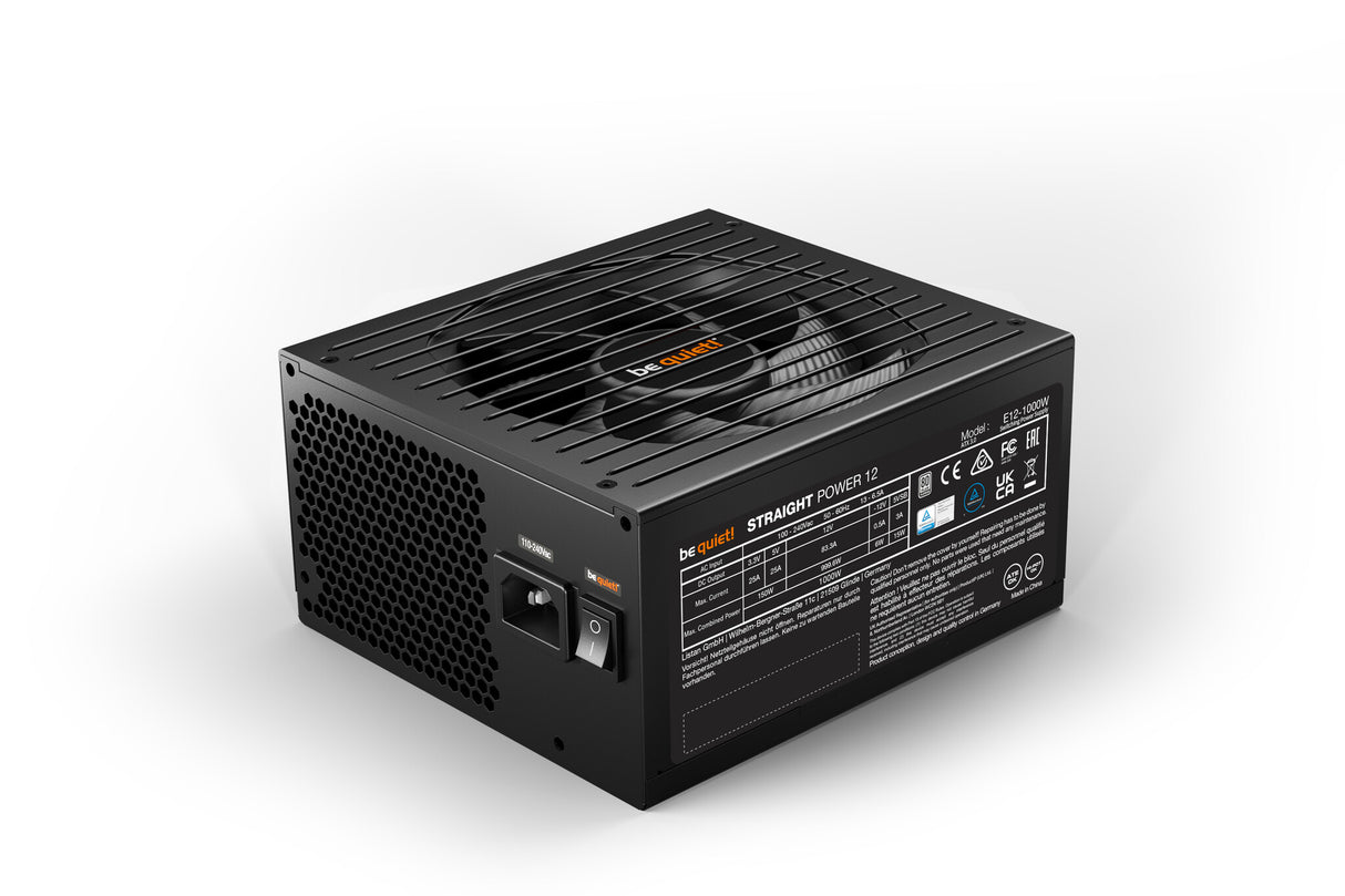 ¡Tranquilizarse! Alimentación directa de 1000 W, 12 PSU, totalmente modular, 80+ Platinum, ventilador Silent Wings, ATX 3.0, PCIe 5.0