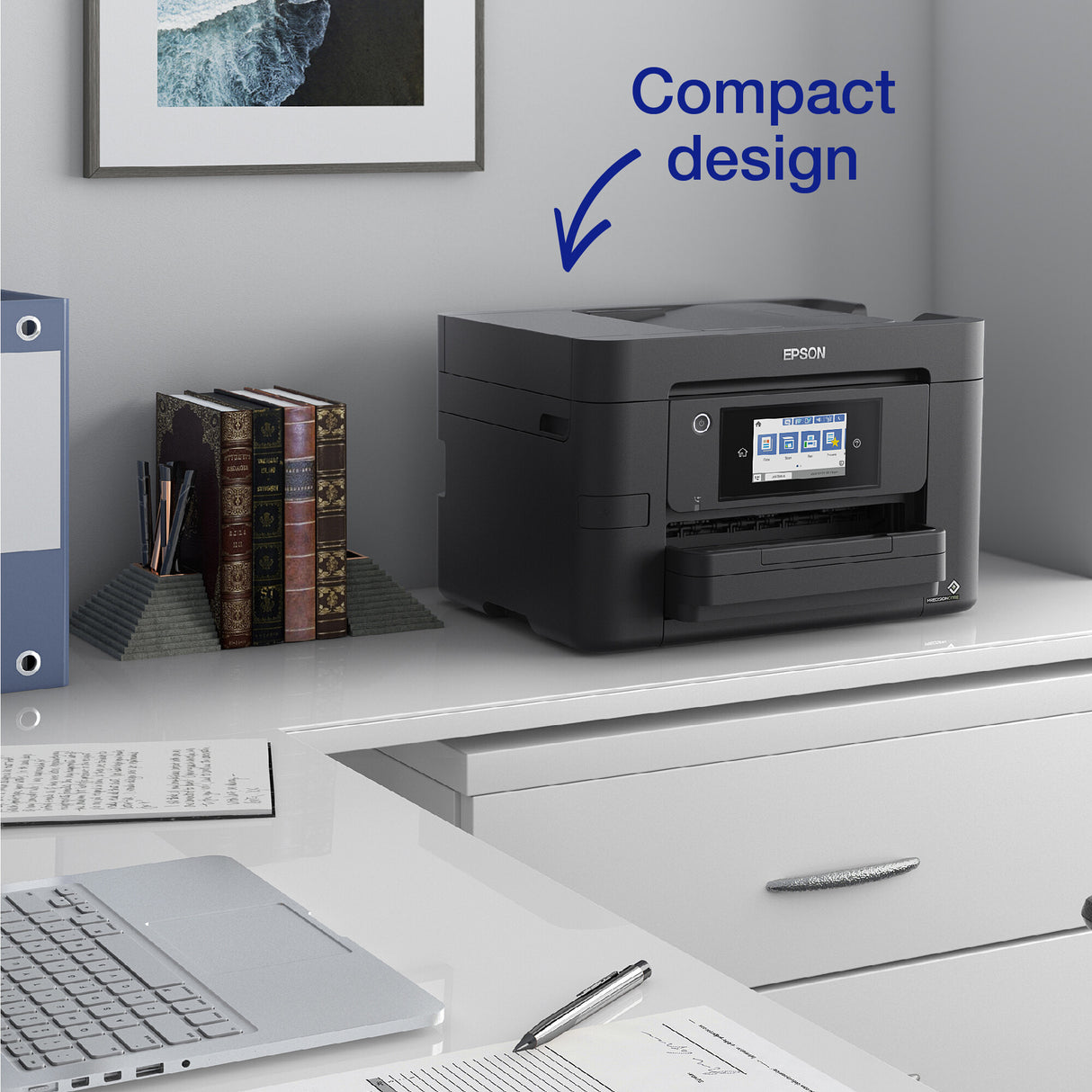Epson WorkForce WF-4820DWF C11CJ06401 Impresora de inyección de tinta, A4, color, inalámbrica y Ethernet, todo en uno con fax, dúplex