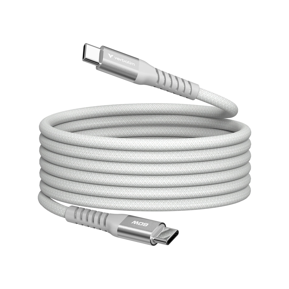 Verbatim Sync & Charge Magnetic Cable - 60W USB-C to USB-C 120 cm Grey