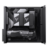 Jonsbo V12 BLACK computer case Black, Wood