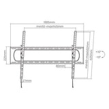 Manhattan Wall Mount for TV & Monitors (Tilt), For screens: 60" to 120", VESA compatability: all between 50x50 to 900x600mm - check the dimensions of the four mounting holes on back of screen to ensure it fits, Max 120kg, Black, LFD, Bracket