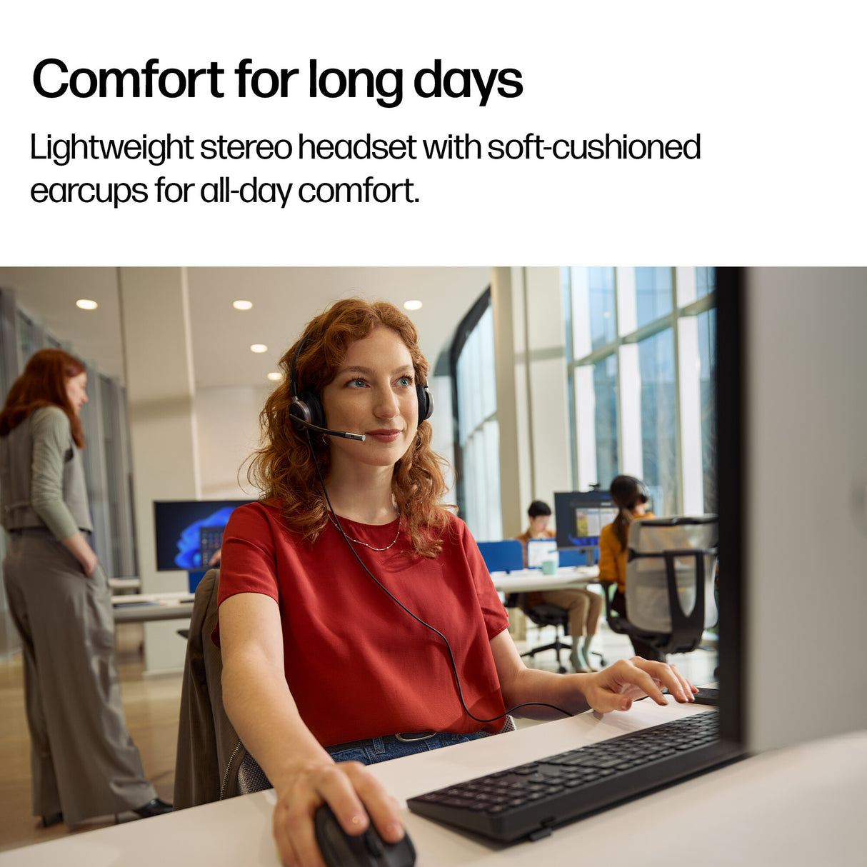 HP Poly Mission 625 Stereo USB Wired Headset (Bulk)