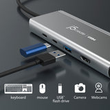 j5create JCD401 USB4™ Dual 4K Multi-Port Hub, Silver