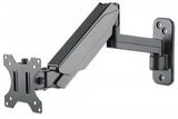 Manhattan Wall Mount for TV & Monitors (Spring Arm 3 pivots), For screens 17" to 32", VESA compatibility: 75x75mm and 100x100mm - check the dimensions of the four mounting holes on back of screen to ensure it fits, Max 8kg, Black, Bracket, Lifetime Warran