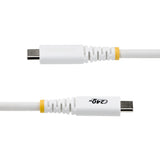 StarTech.com 2m (6ft) USB-C Charging Cable, Durable and Ultra-Flexible, 240W (5A) PD EPR, USB 2.0 Laptop Charger Cable, USB-IF Certified, Rugged USB-C Charging Cord - White