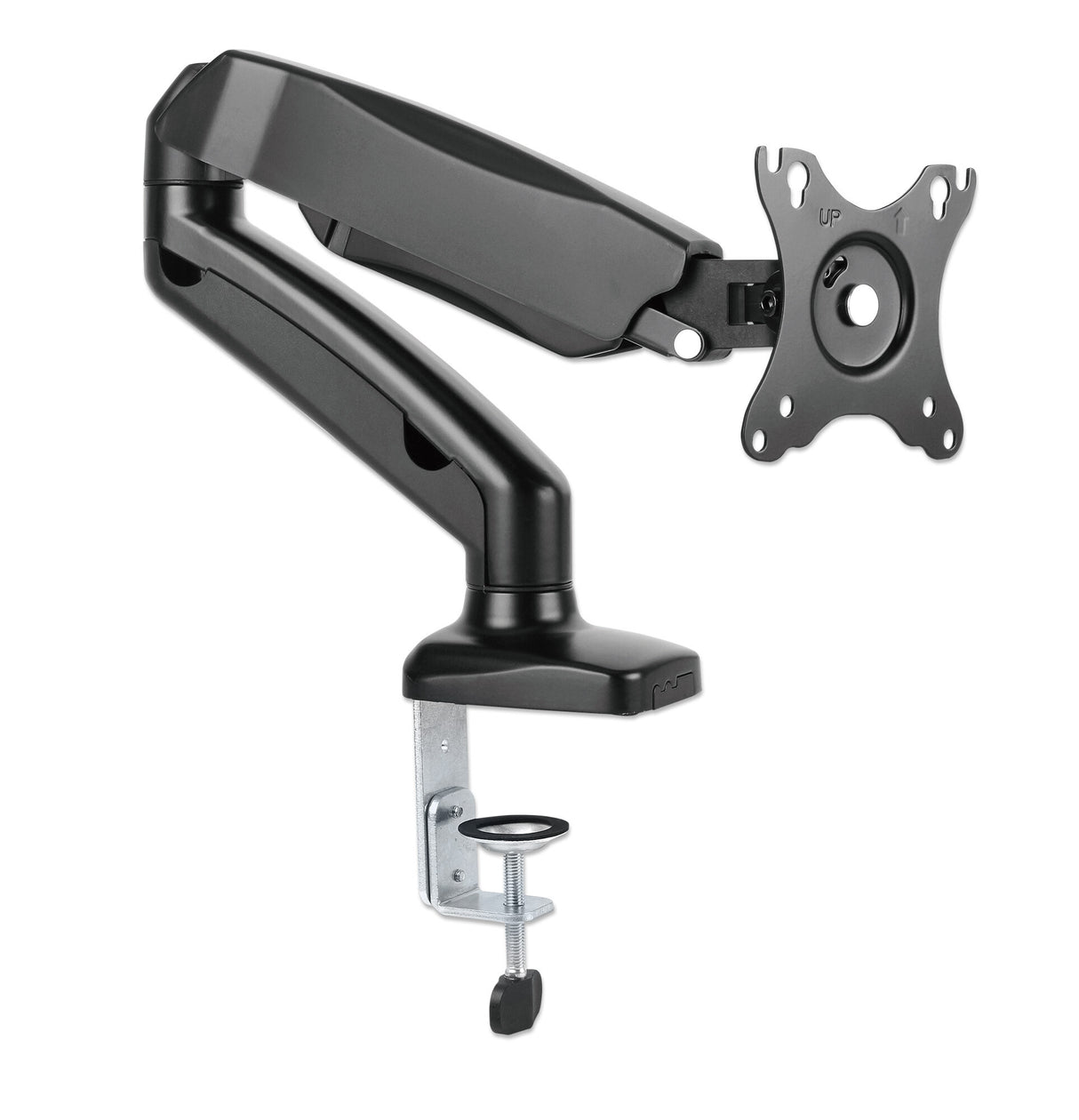 Manhattan Desk Mount for TV & Monitors (Full Motion Spring), For screens 13" to 27", C-Clamp or Grommet Assembly, VESA compatability: 75x75mm and 100x100mm - check the dimensions of the four mounting holes on back of screen to ensure it fits, Max 9kg, Bla
