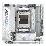 GIGABYTE X870I AORUS PRO ICE Motherboard - Supports AMD Ryzen 9000 Series CPUs, 8+2+1 phases VRM, up to 8400MHz DDR5 (OC), 1xPCIe 5.0 M.2 + 1xPCIe 4.0 M.2, WI-FI 7, 2,5GbE LAN, USB 4