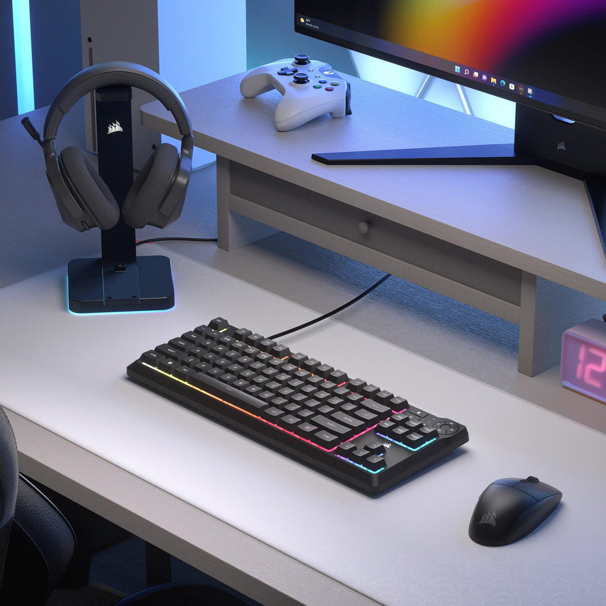 Corsair K55 CORE TKL RGB keyboard Gaming USB QWERTY UK English Black