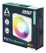 ARCTIC Freezer P12 Pro Reverse A-RGB (White) - 120 mm A-RGB PWM Fan with Cable Splitter