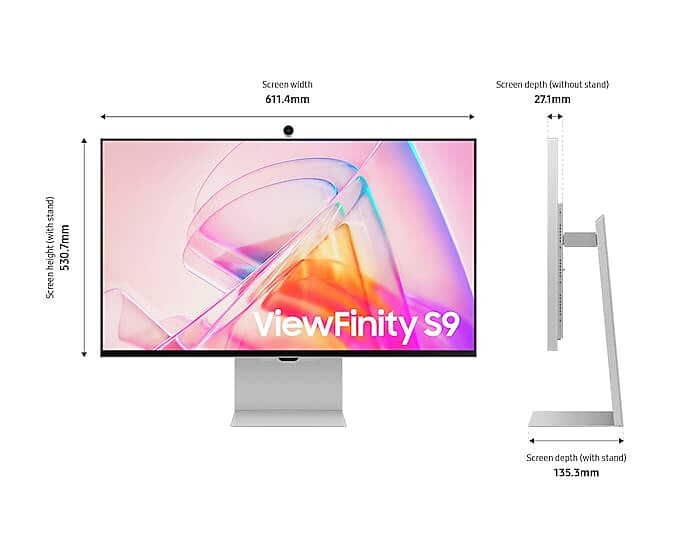 Samsung LS27C902PAU computer monitor 68.6 cm (27") 5120 x 2880 pixels 5K Ultra HD LED Silver