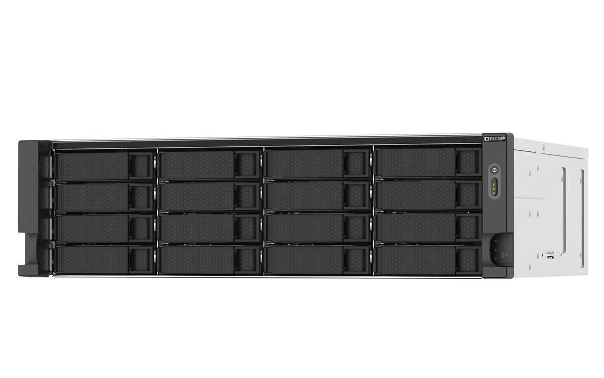 QNAP TS-1673AU-RP-16G NAS/storage server Rack (3U) Ryzen Embedded V1500B 16 GB DDR4 0 TB QNAP QTS Black, Grey