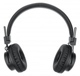 Manhattan Bluetooth On-Ear Headset, Microphone, FM Radio, Integrated Controls, 8 hour usage time, Max Range 10m, MicroSD Card slot, 3.5mm Aux port, Bluetooth v5.0, USB-A charging cable included, Three Year Warranty