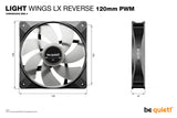 be quiet! Light Wings LX 120 mm PWM Reverse Black Computer case Fan 12 cm 1 pc(s)