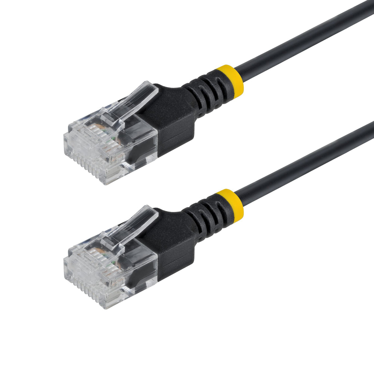 StarTech.com 30cm Black Ultra Slim Cat6A Ethernet Cable, 10 pack, UTP, Pure Bare Copper Wire, 34AWG Ultra Slim RJ45 Network Patch Cord, Individually Tested