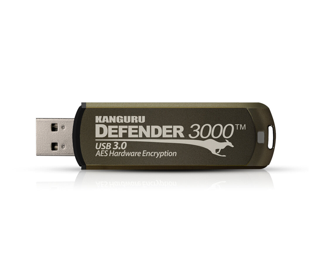 iStorage Kanguru Defender 3000™ SuperSpeed USB 3.0 64 GB| Secure Flash Drive | FIPS 140-3 Level 3 pending, FIPS 140-2 Level 3 Certified | AES-XTS 256-bit Hardware Encryption | TAA Compliant|