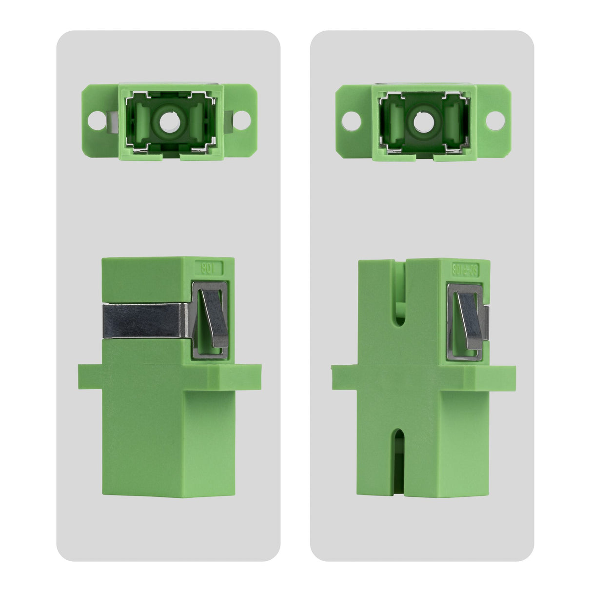 StarTech.com SC to SC Coupler 10 Pack, OS2 Single Mode SC Fiber Optic Coupler with Flange, SC/APC Simplex Adapter