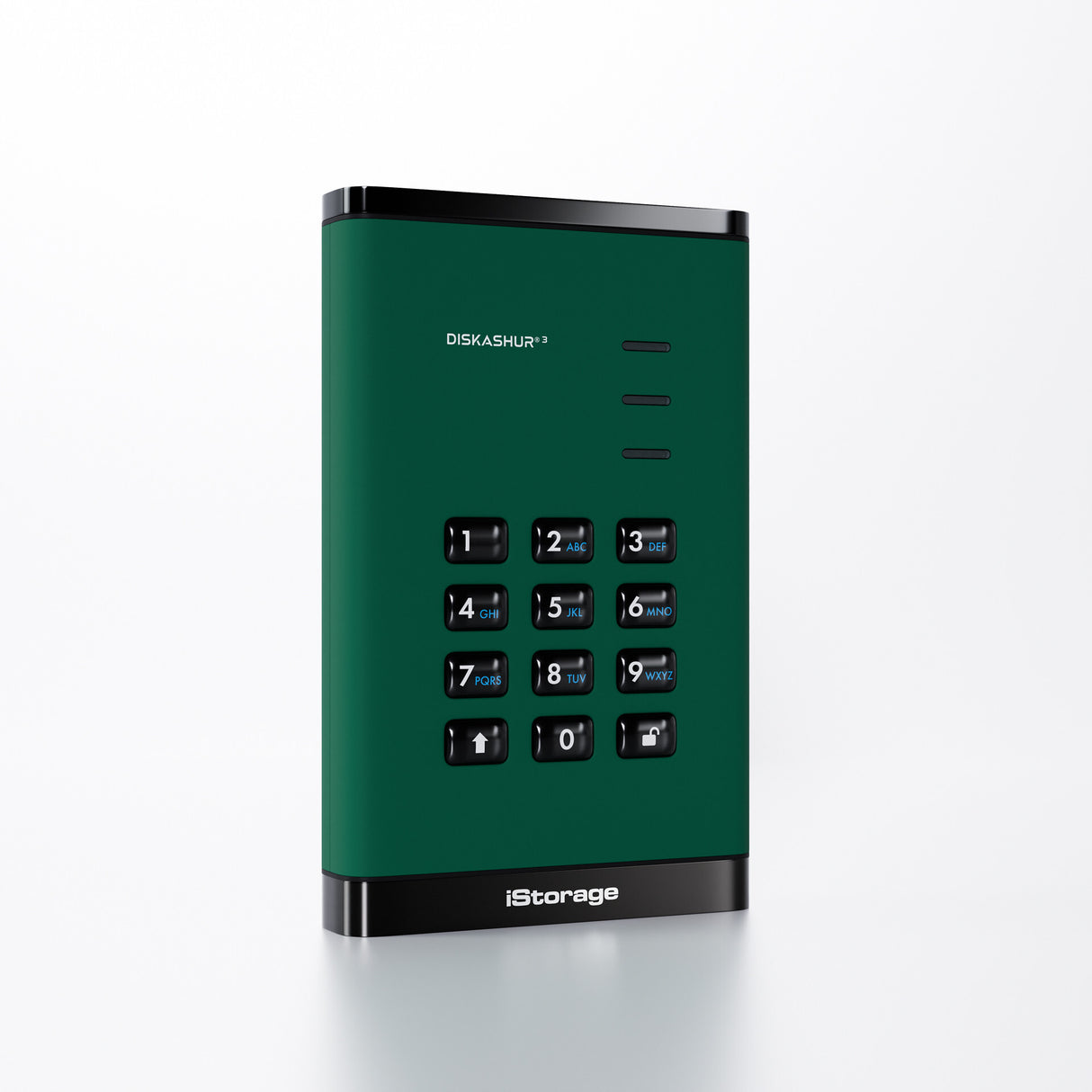 iStorage diskAshur³ HDD 1TB Green | Secure Portable Hard Drive | FIPS 140-3 Level 3 Complaint |Common Criteria EAL 5+ | PIN protected | AES-XTS 256-bit hardware encryption | GDPR, TAA Compliant | Dust/Water Resistant |