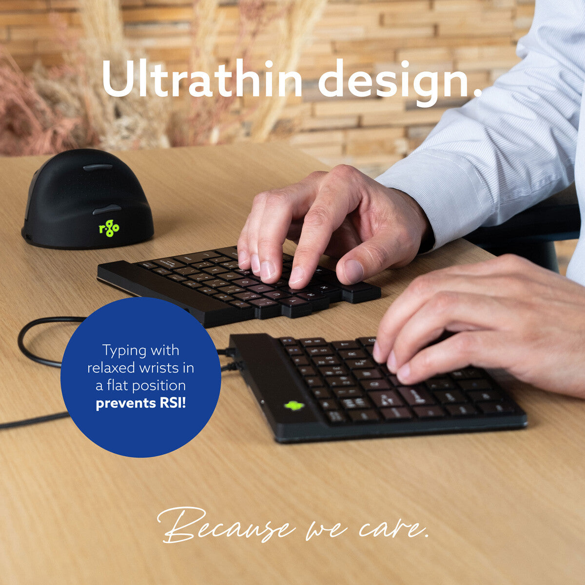 R-Go Tools Ergonomic keyboard R-Go Split Break v2 with break software, ergonomic split keyboard, QWERTY (UK), Wired, black