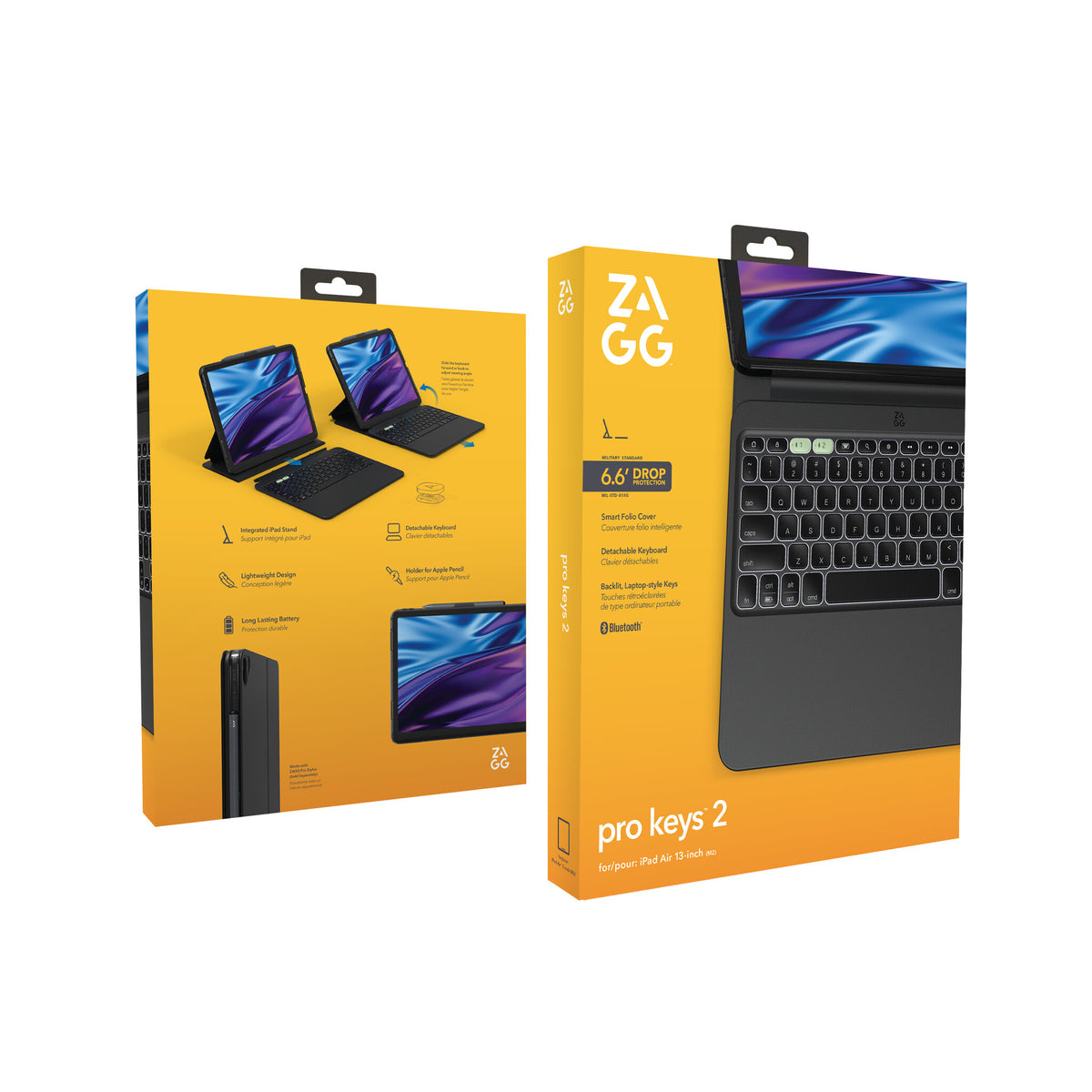 ZAGG Pro Keys 2 Apple iPad Air 13" (M4/M3/M2) Black UK