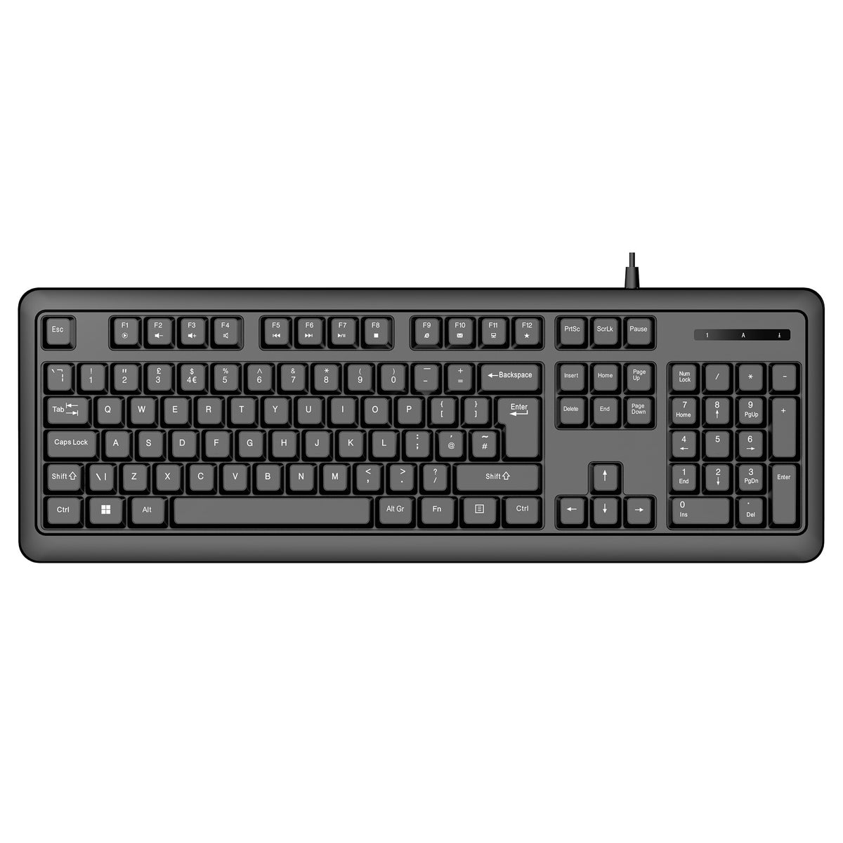VIDA CORPORATE 2IN1 USB KBOARD MOUSE keyboard Mouse included Home/Office QWERTY UK English Black